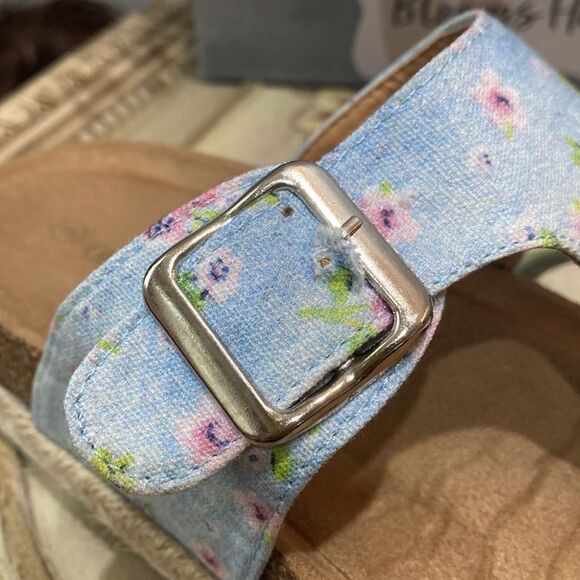 Olivia Miller T-Strap Floral Slide Sandals Sz 8 - Picture 9 of 16